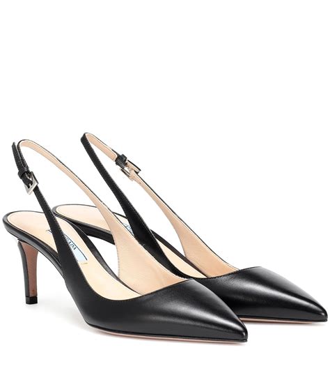 prada leather slingback ballet flats|Prada leather pumps.